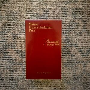 Sephora Decorative Red Box with Gold Architectural Accents